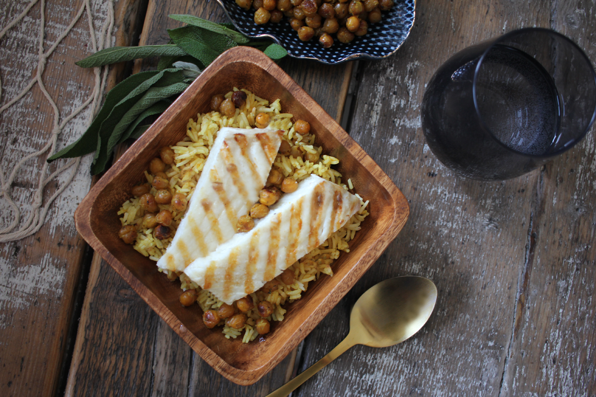Heilbuttfilet auf Curry