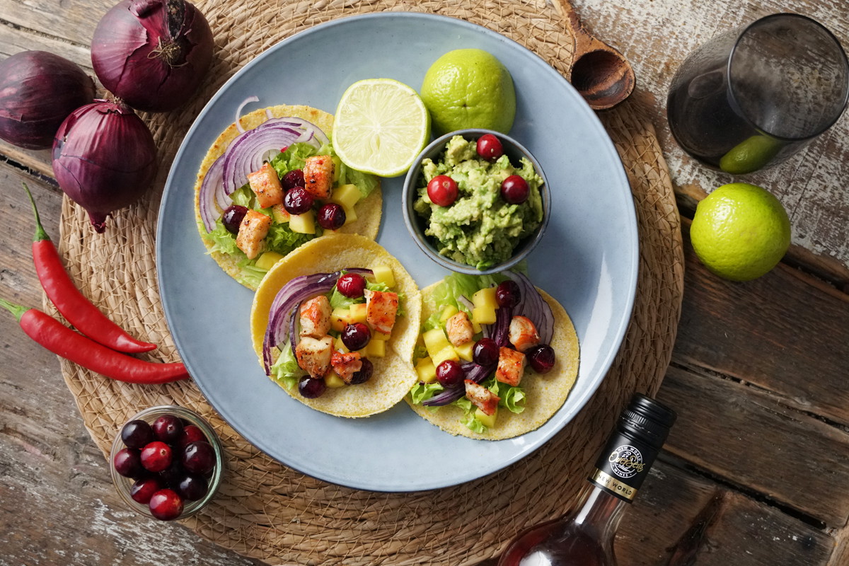Tacos mit gegrillter Königskrabbe