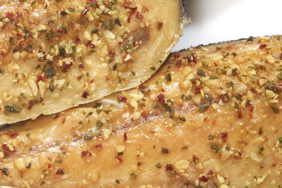 Knoblauch Makrelenfilet