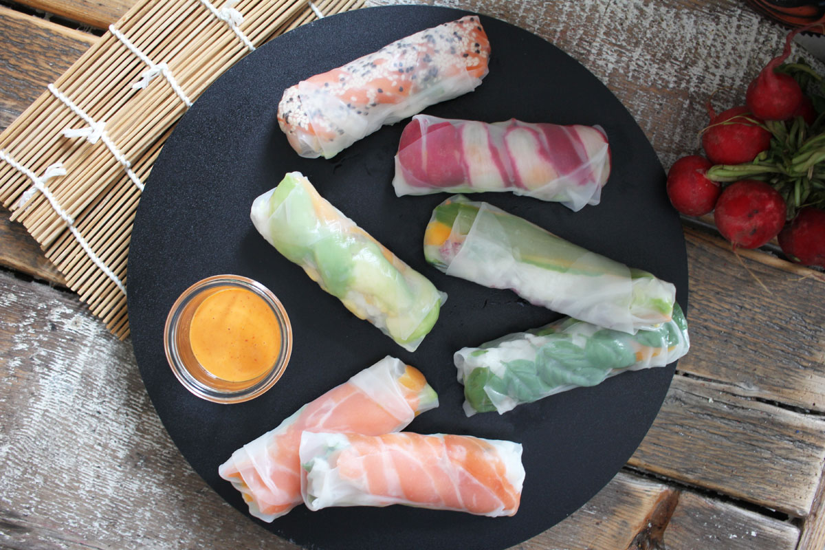 Sommerrollen mit Lachs rezept