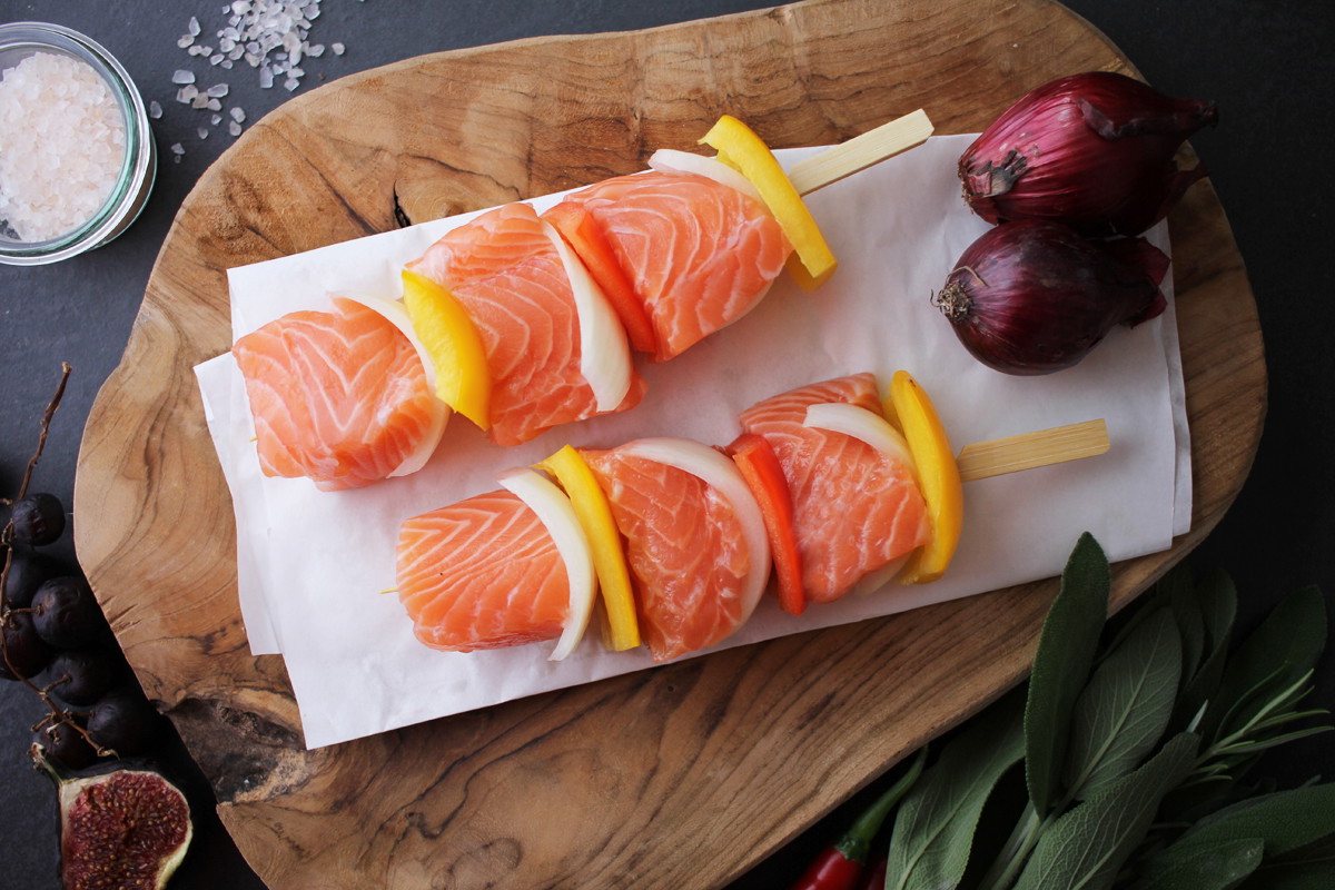 Lachs Grillspieße