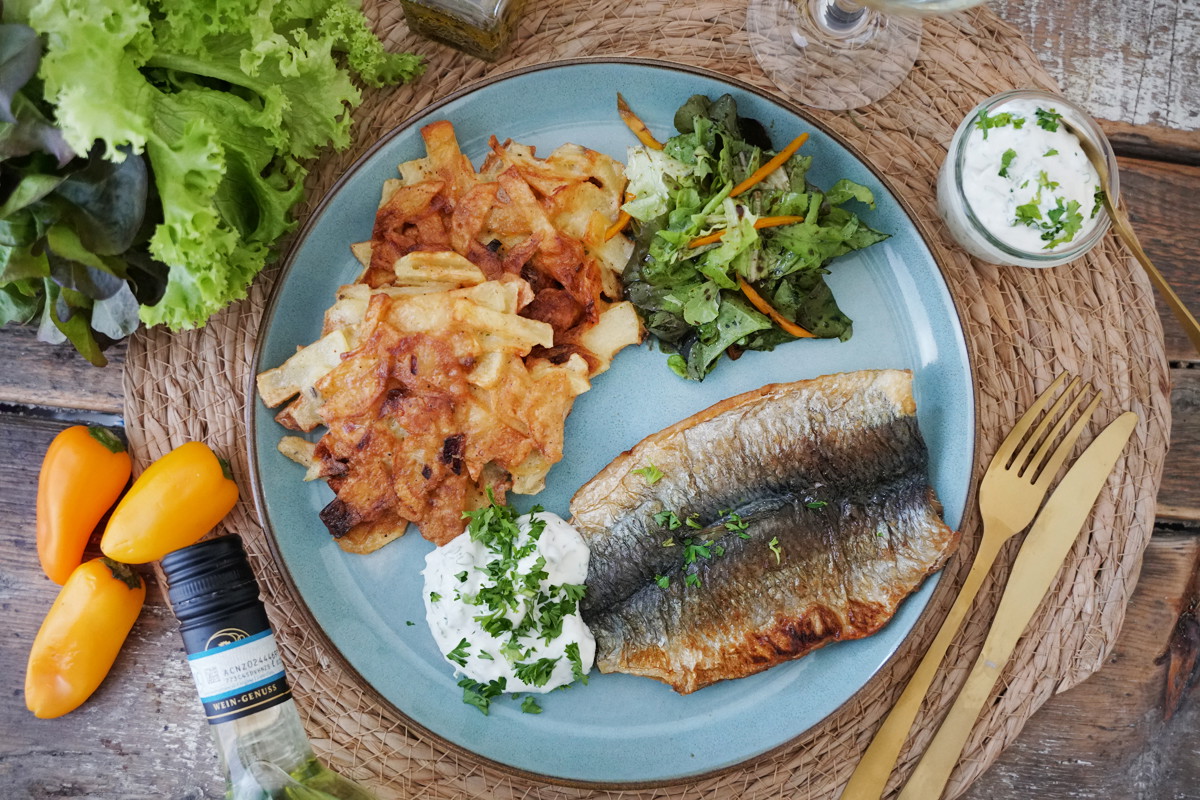 Rezept Heringsfilet mit Kartoffelpuffern