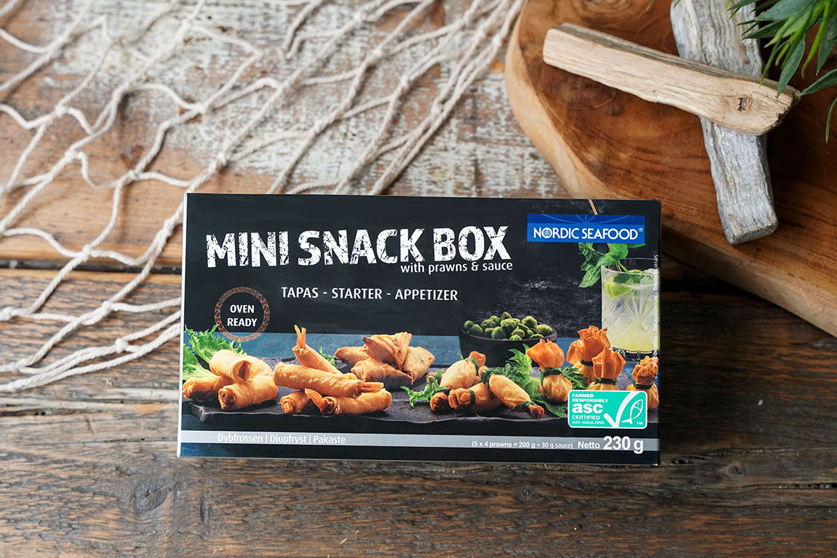 MINI SNACK BOX mit Garnelen & Sauce