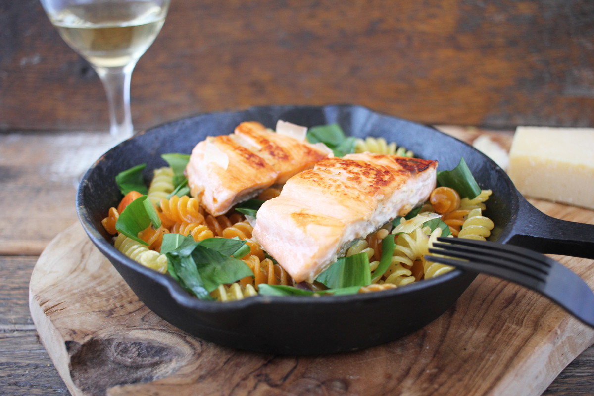 Lachs Nudelauflauf