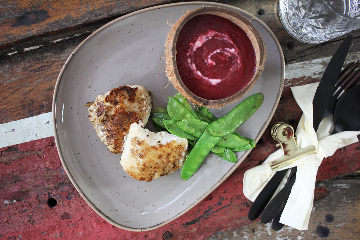 Steinbeißerfilet mit Rote Bete Suppe 2