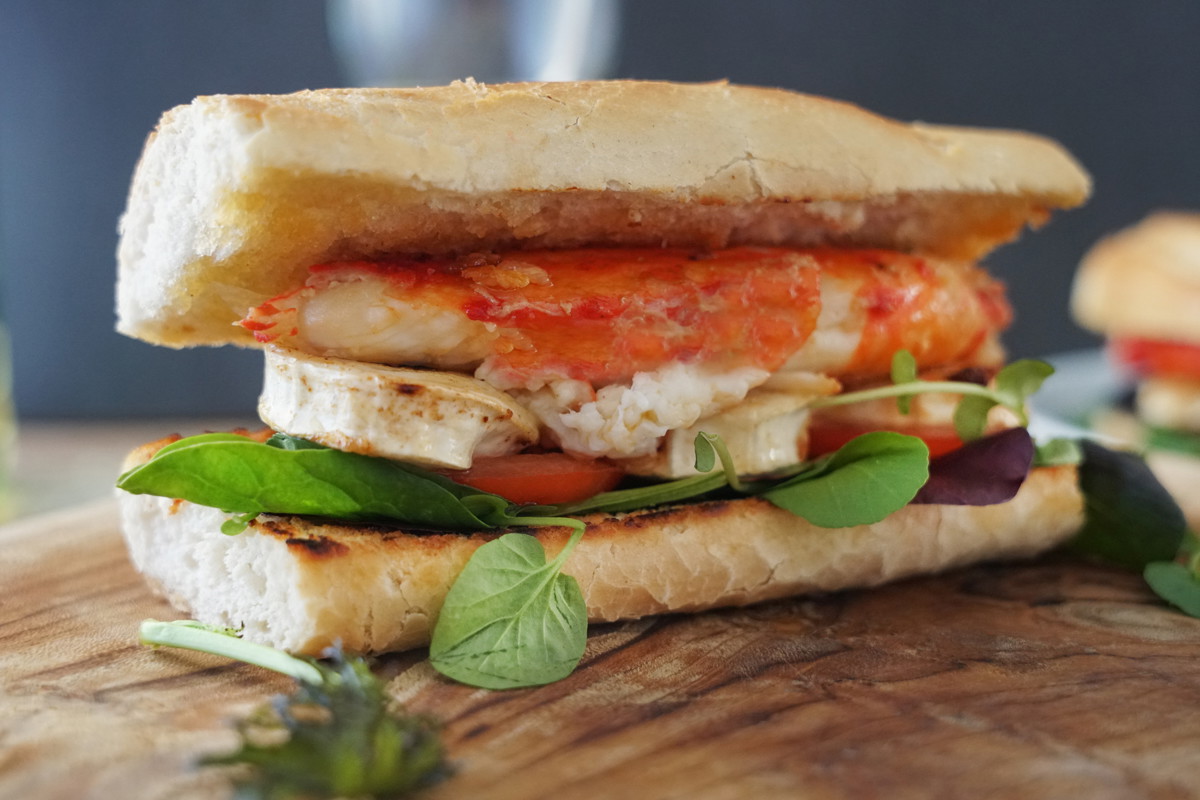 Sandwich mit Königskrabbe vom Grill 2