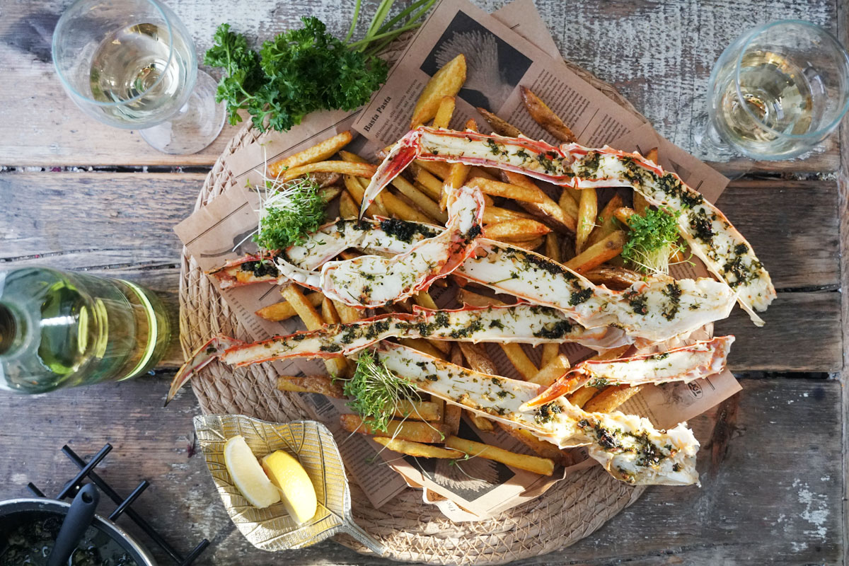Streetfood Königskrabben mit Fries 2