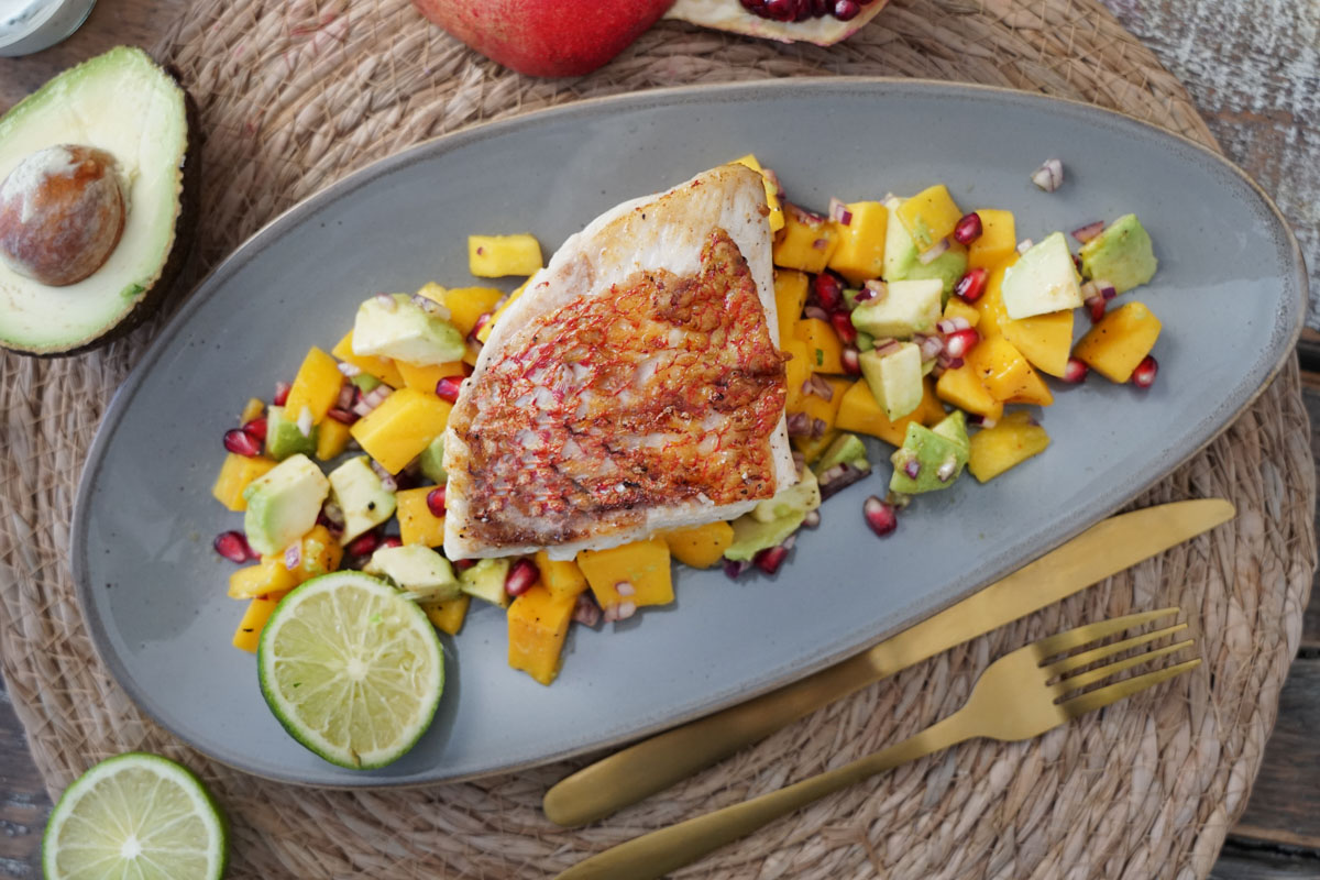 Red Snapper auf karibischem Mangosalat 2